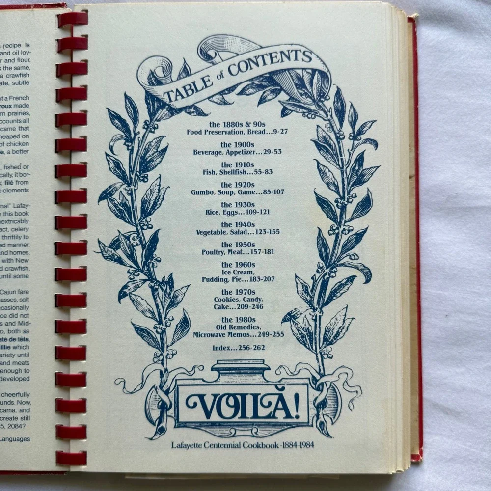 Voila Lafayette Centennial Cookbook 1884-1984 Jean Durkee Cajun Acadiana Cooking